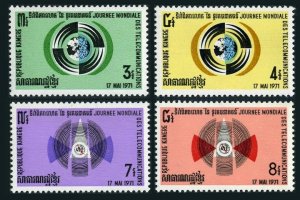 Cambodia 255-258, MNH. Michel 298-301. 3rd World Telecommunications Day, 1971.