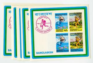 Bangladesh Stamps # 68A NH Lot of 10 Boy Scouts Sheets Scott Value $1,000.00