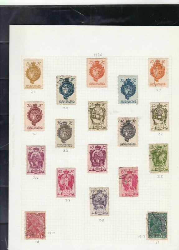 liechtenstein stamps page ref 16877