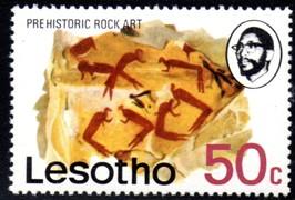 Lesotho - 1976 50c Rock Paintings MNH** SG 308
