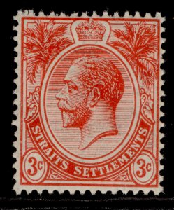 MALAYSIA - Straits Settlements GV SG196, 3c red, LH MINT.