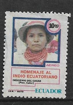 ECUADOR, C683, USED, CANAR WOMAN CANAR 1980