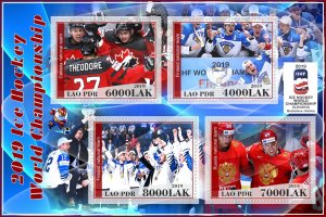 Stamps. Sports. Ice Hockey 2019 1+1 sheets perforated