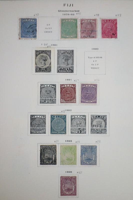 Fiji 1800's to 1960's Stamp Collection