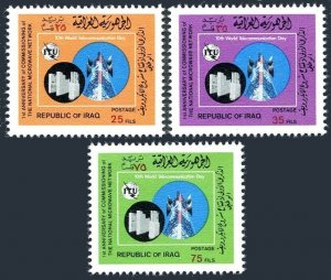 Iraq 844-846, MNH. Michel 937-939. ITU 1978. World Telecommunications Day.