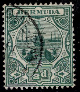 BERMUDA EDVII SG36, ½d green, FINE USED.