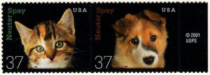 USA Sc. 3671a 37c Neuter & Spay 2002 MNH pair