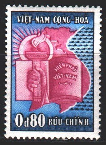 South Vietnam. 1957. 146 from the series. Constitution, hands, torch. MLH.