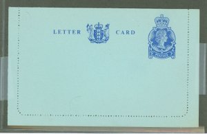 New Zealand  1972 3c letter card, edges not stuck