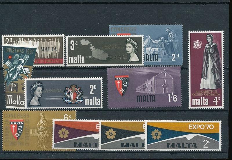 MALTA QE Christmas Expo Religion MNH 45+Stamps AG3115s