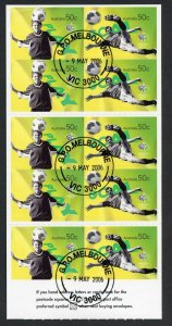 Australia SG2647a 2006 World Cup Germany Self Adhesive Booklet Pane Fine Used