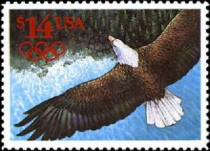 1991 $14 Express Mail: Eagle in Flight, Pane Single Scott 2542 Mint F/VF NH