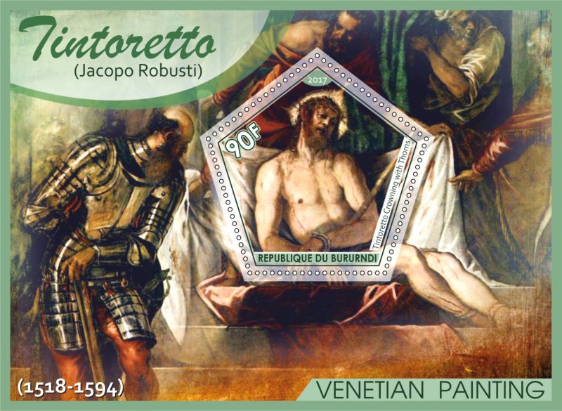 Stamps Art. Painting Tintoretto 6 sheets perforated MNH** 2017 year