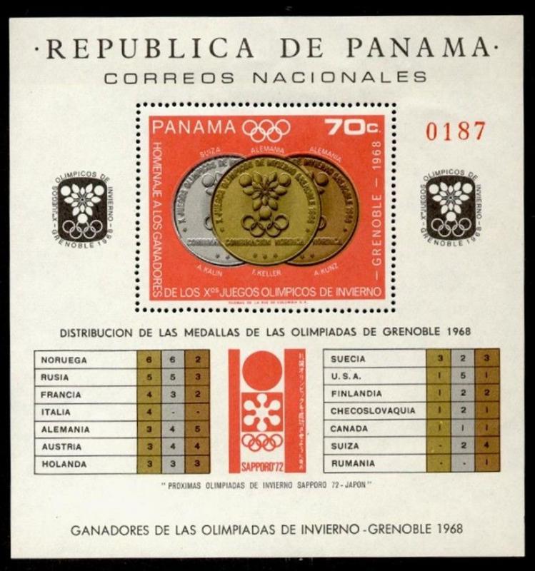 Panama 487i MNH Olympic Medals & Winners