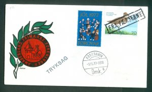 Faroe Islands. 1977 Cover, Ship Cancel From Faroe Islands + Copenhagen. Sc.# 28