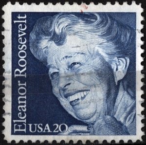 SC#2105 20¢ Eleanor Roosevelt Single (1984) Used