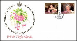 British Virgin Islands 969-970 Queen Elizabeth II U/A FDC