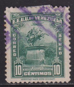 Venezuela C240 Statue of Simon Bolivar, Caracas 1947
