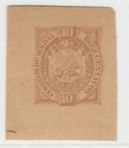 Bolivia Postal Stationery Cut Out A17P4F99