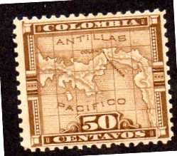 COLOMBIA 20 MH BIN $2.00 GEOGRAPHY