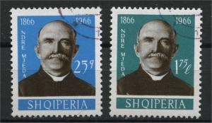 ALBANIA  100TH BIRTHDAY OF NDRE MJEDA 1966  U SET