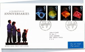 GREAT BRITAIN -  A CELEBRATION OF ANNIVERSARIES SET OF 4 ON CACHET FDC 1989