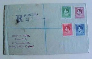 NEW GUINEA 13 MAY 1937 KAVIENG REGISTERED B/S NSW TO ENGLAND