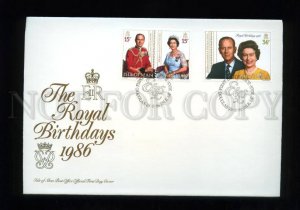 161441 ISLE OF MAN 1986 Royal Birthdays FDC cover