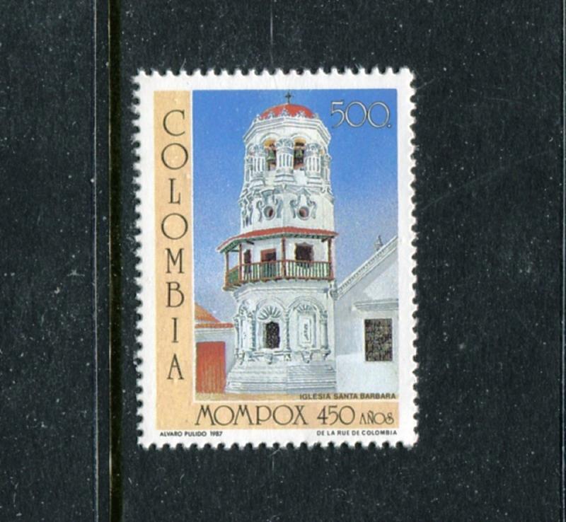 Colombia 970, MNH, Santa Barbara Churcha & Architecture 1987. x23389