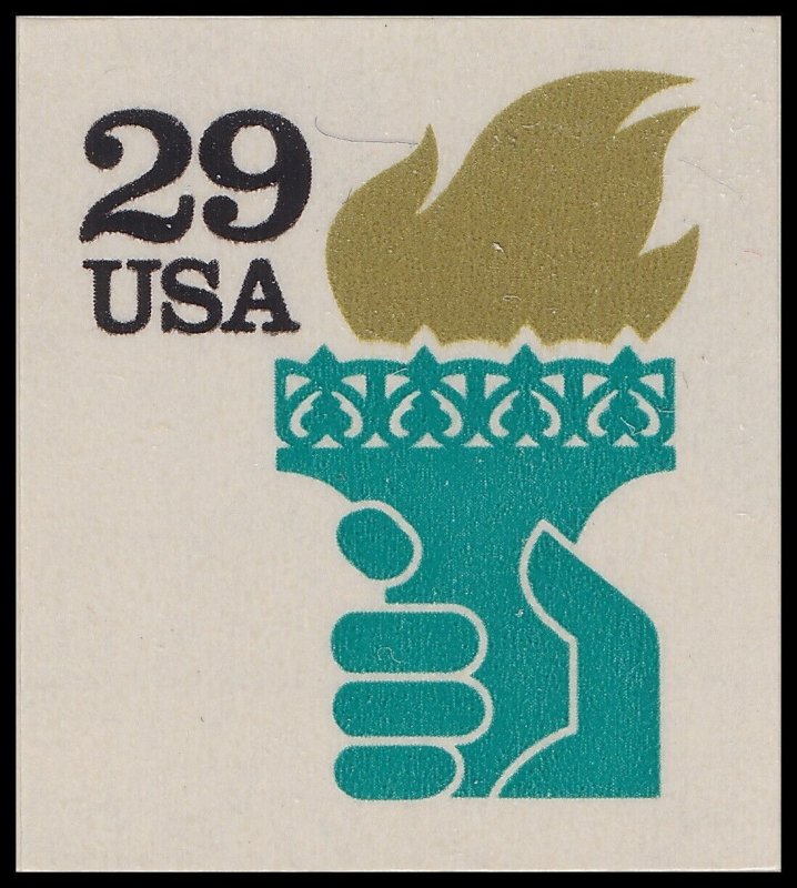 US 2531Ad Liberty Torch 29c ATM single overall tagging MNH 1992