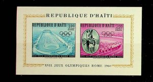 HAITI Sc C165a NH SOUVENIR SHEET OF 1960 - OLYMPICS