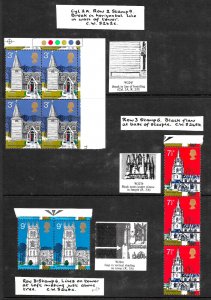 1972 Village Churches. SG904 -7-8. THREE LISTED VARIETIES (See Scans) MNH