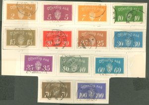 Norway #O9-21 Used Single (Complete Set)