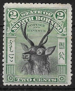 NORTH BORNEO SG95 1900 2c BLACK & GREEN MTD MINT (s)