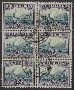 37, USED BLOCK OF 6, SCOTT $225.00