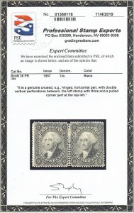 36 Pair VF OG rare mint hinged PSE cert nice color cv $ 4500 ! see pic !