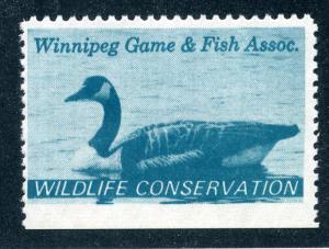 van Dam MWM1 - Winnipeg Game and Fish - perf variety - 11.8x12.5x12.5x imperf