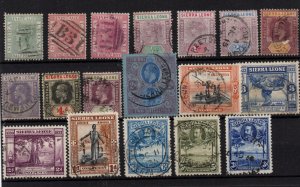 Sierra Leone QV-KGV fine used collection WS36820