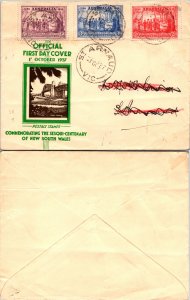 1937 AUSTRALIA FIRST DAY COVER CENTENARY WITH CACHET ( Postal History ), 1937