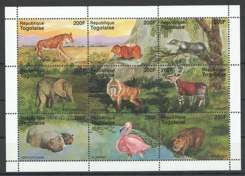 Togo MNH S/S Fauna Wild Animals