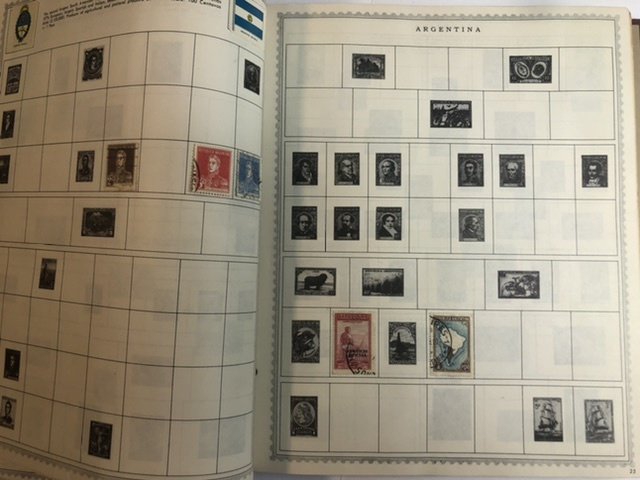 The New World Wide Postage Stamp Album Lots Of Old Stamps