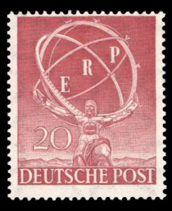 Germany - Berlin #9N68 Cat$75, 1950 European Recovery Plan, never hinged