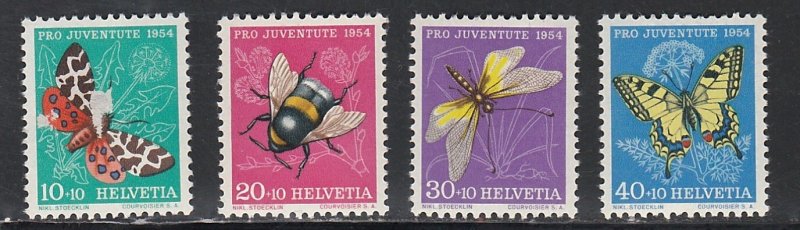 Switzerland # B238-241, Insects. Mint Hinged, 1/3 Cat