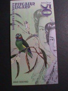 ​PITCAIRN ISLANDS 2019-COLLECTIBLE UNCIRCULATED POLYMAR LOVELY NOTE VERY FINE