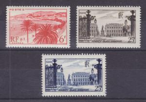 France Sc 573-575 MNH. 1946-48 French Cities cplt F-VF