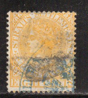 Straits Settlement Scott # 13, used