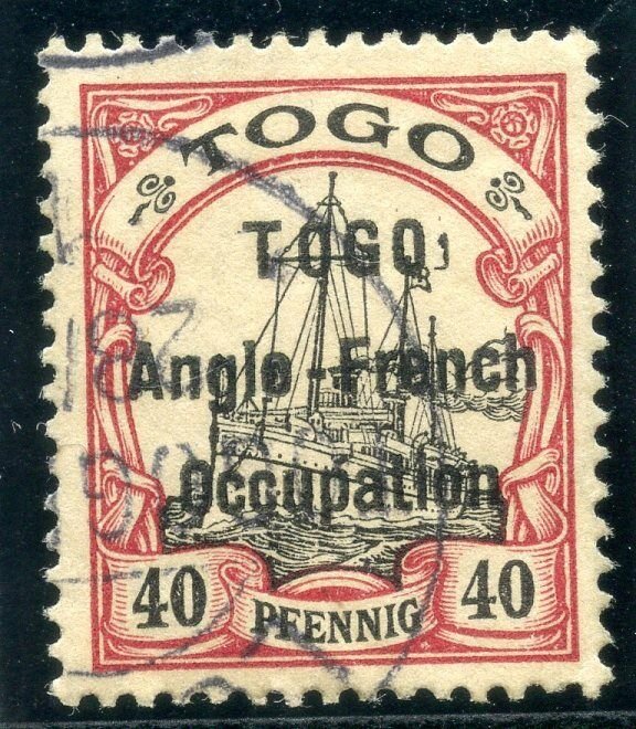 Togo 1914 40pf black & carmine very fine used. SG H7. Sc 41.