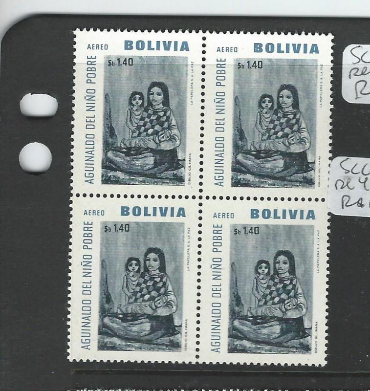 BOLIVIA (P0606B) A/M  SCC258 BL OF 4  MNH