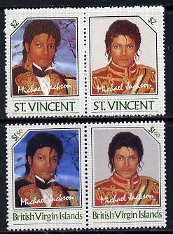 British Virgin Islands 1985 Michael Jackson $1.50 Unissue...