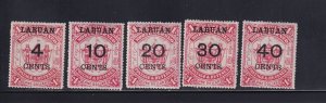 Labuan Scott # 58 - 62 Set VF OG mint previously hinged scv $ 183 ! see pic !